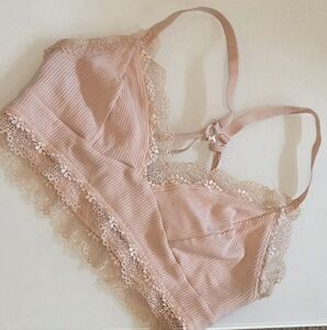 Colsie Pink Lace Trim Bralette Intimates